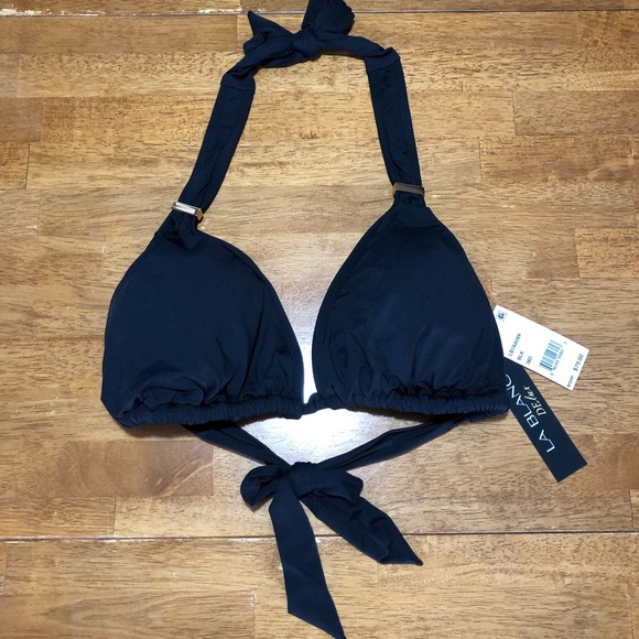 LA BLANCA NWT Women’s Halter Bikini Top  34D, 38D - Picture 2 of 11